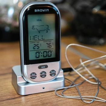 Elektroniczny bezprzewodowy termometr kuchenny z sondą (0C do 250C)