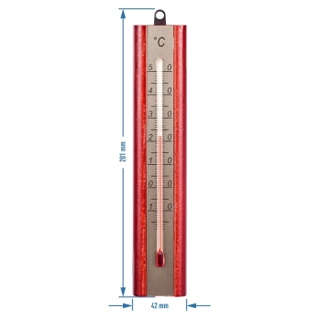 Termometr pokojowy ze złotą skalą (-40C do +50C) 16cm mix