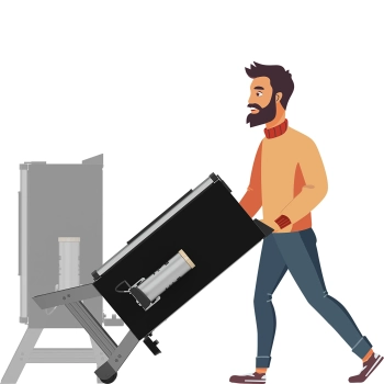 Wędzarnia elektryczna dragON z podstawą mobilną i płynem do czyszczenia
