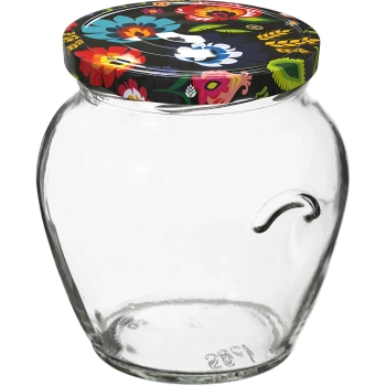 Słoik TO Amfora 580 ml z zakrętką kolorową fi82/6-6szt.
