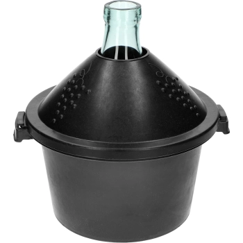 Balon szklany do wina 5 L - w koszu z tworzywa
