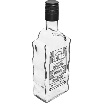 Butelka Klasztorna 0,5 L, z zakrętką i nadrukiem Bimber