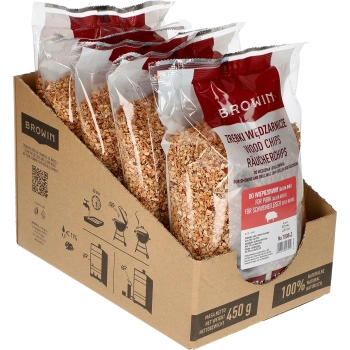 Zrębki do wędzenia/grillowania 70% olcha + 30% buk, 450 g, kl. 2