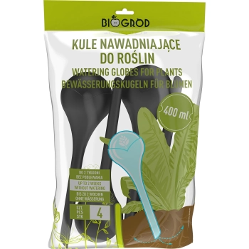 Kule nawadniające do roślin, czarne matowe, 400 ml, 4 szt.