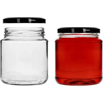 Słoik twist-off, grubasek 580 ml z czarną zakrętką fi 82/6, 6 szt.