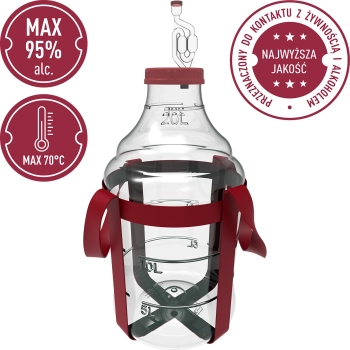 Balon do wina lekki, nietłukący, z szelkami, 20 L