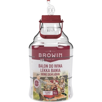 Balon do wina lekki, nietłukący, z uchwytem, 15 L