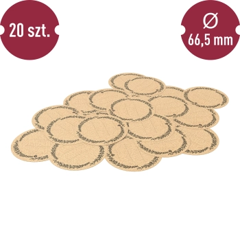 Etykiety okrągłe fi 66,5mm na zakrętki/słoiki - 20szt