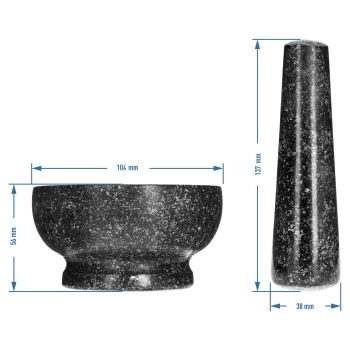 Granitowy moździerz kuchenny - 10cm