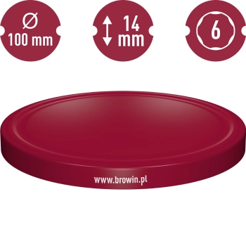 Zakrętka fi 100 bordo - 10 szt.