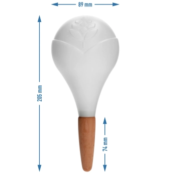 Kula nawadniająca do roślin, biała matowa z ceramiczną nóżką, 400ml
