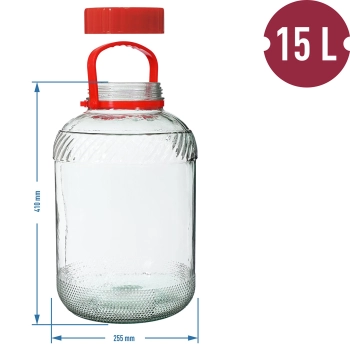 Słoik 15 L z plastikową pokrywą