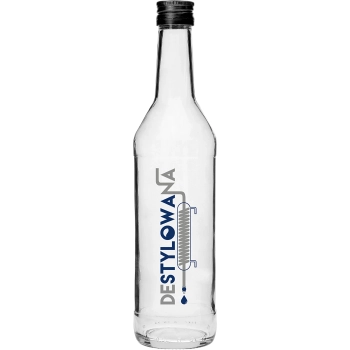 Butelka 0,5 L z zakrętką i nadrukiem Destylowana - 4 szt.