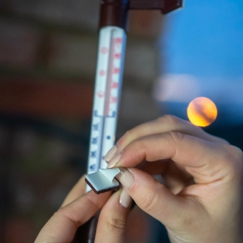 Termometr zewnętrzny brązowy (-50C do +50C) 18cm