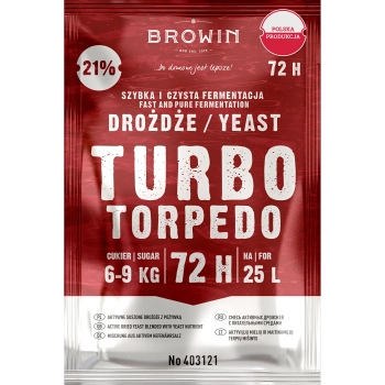 Drożdże gorzelnicze Turbo Torpedo 72h 21% - 120 g