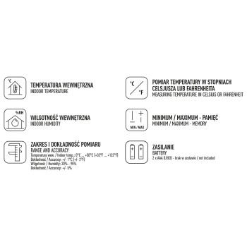 Stacja pogodowa – elektroniczna, bezprzewodowa, czarna