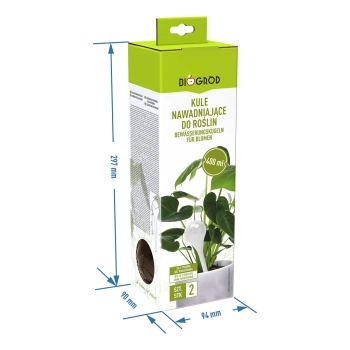 Kule nawadniające do roślin, bursztynowe przezroczyste, 400 ml, 2szt.
