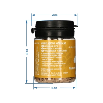 Płatki dębowe naturalne (nieopiekane), 20g