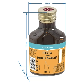 Esencja o smaku mango & marakuja na 5 L, 100 ml