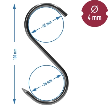 Haki do wędzarni - tradycyjne 4mmx100mm 5 szt.