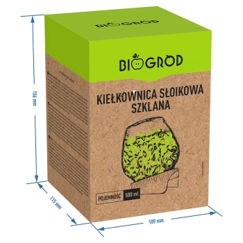 Kiełkownica słoikowa Twist-off + 5 opakowań nasion