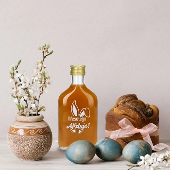 Butelka 200ml z zakrętką, nadruk USZY KRÓLIKA 6szt