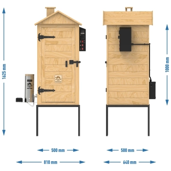 Wędzarnia 200 L dragON Larch E21 - z modrzewia, elektryczna