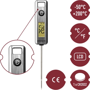 Elektroniczny termometr kuchenny, LCD (-50C do +200C)