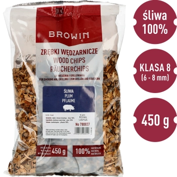 Zrębki do wędzenia/grillowania, śliwa, 450 g, kl. 8