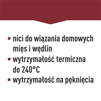 Nici wędliniarskie bawełniane białe (240C) 145 m