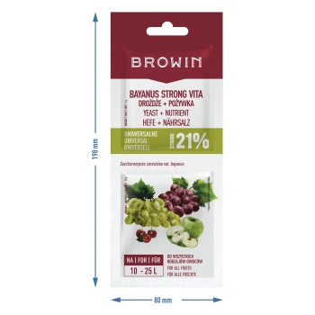 Drożdże Bayanus + pożywka - Uniwersalne - 21%, 17 g