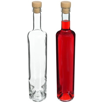 Butelka Marina z korkiem, biała 0,5 L