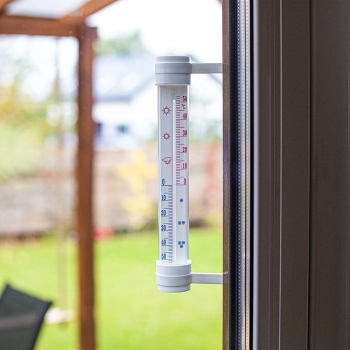 Termometr zewnętrzny biały (-50C do +50C) 27cm