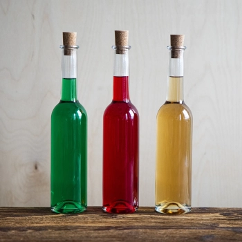 Butelka na nalewkę 350 ml 6 szt.+ 6 korków