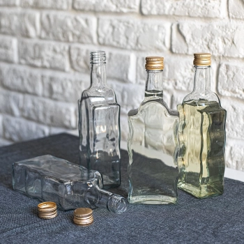 Butelka Klasztorna 500 ml, z zakrętką, biała - 6szt.