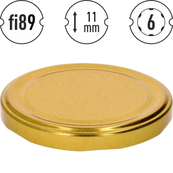 Zakrętka fi 89 złota - 10 szt.