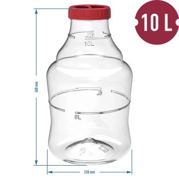 Balon do wina lekki, nietłukący, z szelkami, 10 L