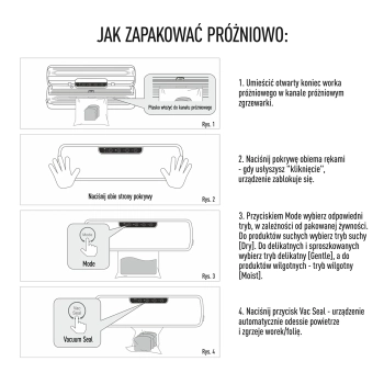 Zgrzewarka próżniowa - wielofunkcyjna, czarna