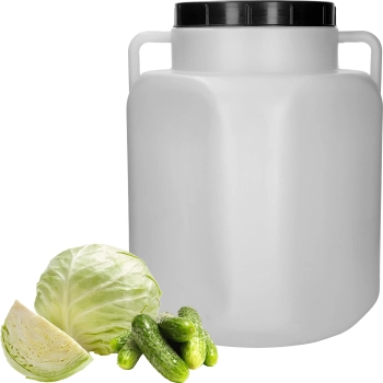 Beczka Kwadratowa na 50 L, biała, z uchwytami 50 L