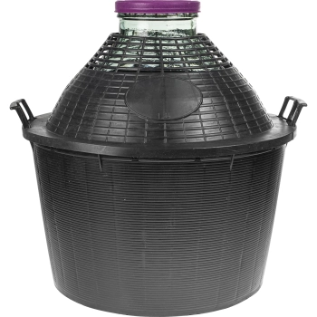 Balon do wina 34 L z szeroką szyjką w koszu plast.