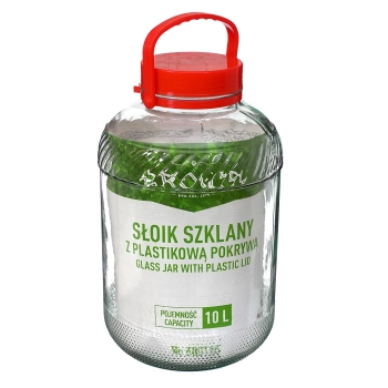 Słoik 10 L z plastikową pokrywą