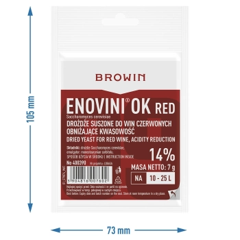 Enovini® OK RED - drożdże winiarskie obniżające kwasowość 7 g