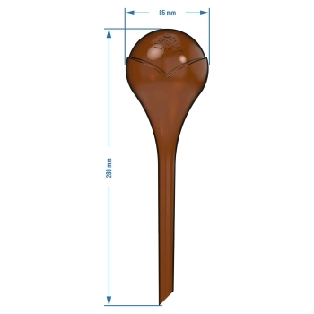 Kule nawadniające do roślin, bursztynowe przezroczyste, 400 ml, 4 szt.