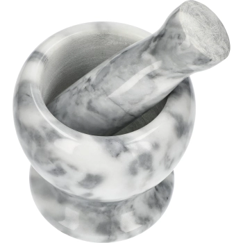 Marmurowy moździerz kuchenny, szary, fi 10,5 cm