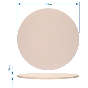 Kamień do pizzy okrągły, wykonany z kordierytu, średnica 33 cm