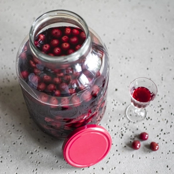 Słoik 5 L z ornamentem zakrętka bordo fi 100