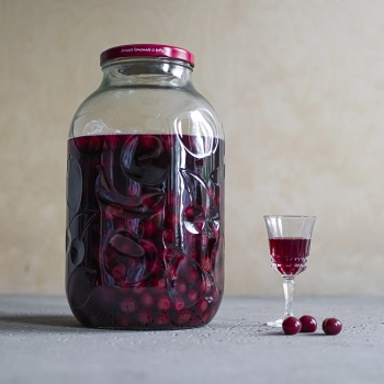 Słoik 5 L z ornamentem zakrętka bordo fi 100