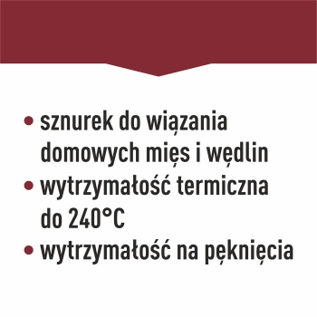 Nici wędliniarskie bawełniane białe (240C) 55 m