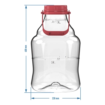 Balon do wina lekki, nietłukący, z uchwytem, 10 L