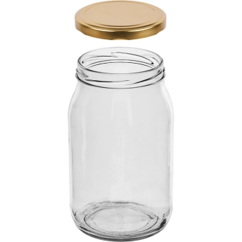 Słoik TO 900 ml z zakrętką złotą fi 82/6 - 6 szt.